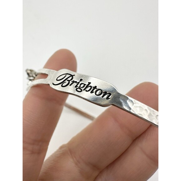 Brighton "Joy To The World" Bangle Bracelet Silver Plated Jewelry Signed - Picture 3 of 5